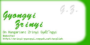 gyongyi zrinyi business card